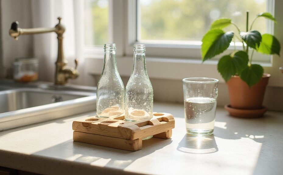 homemade inexpensive bottle rack