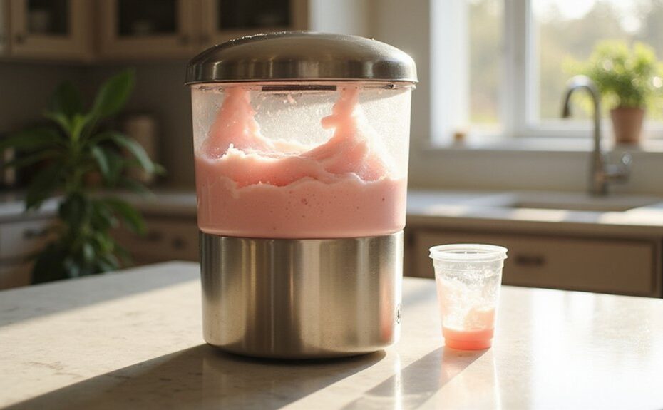 ice cream in slushie machine