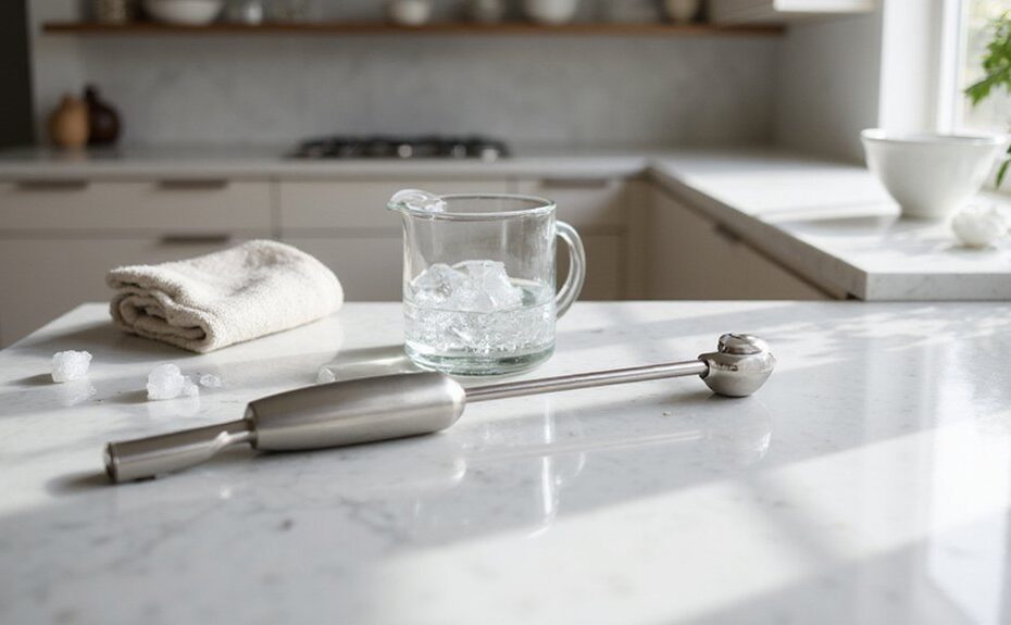 ice crushing with immersion blender