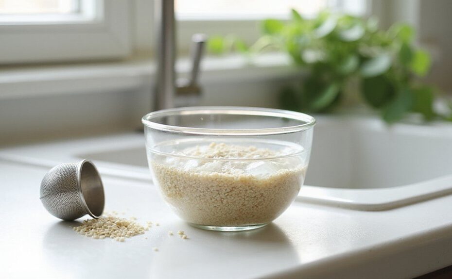 rinse quinoa without strainer