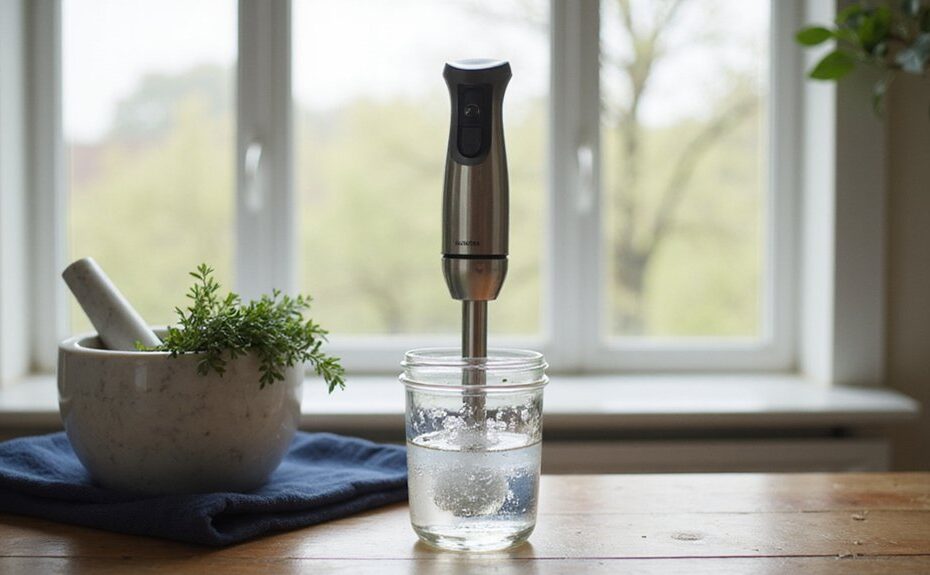 safe immersion blender cleaning